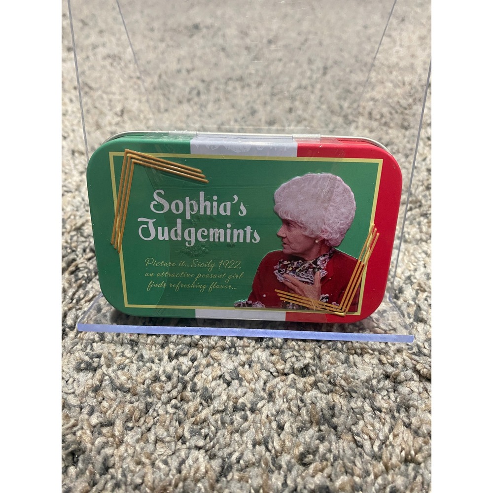 The Golden Girls Sophia's Judgemints Novelty Peppermint Tin Green Red New
